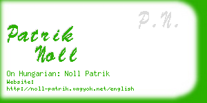 patrik noll business card